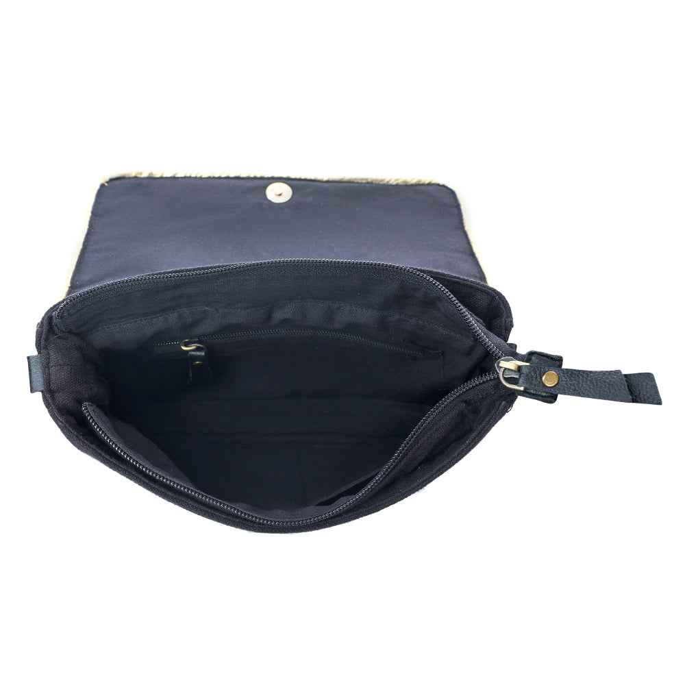 Myra Velvet Ember Crossbody Bag in Golden Shadow