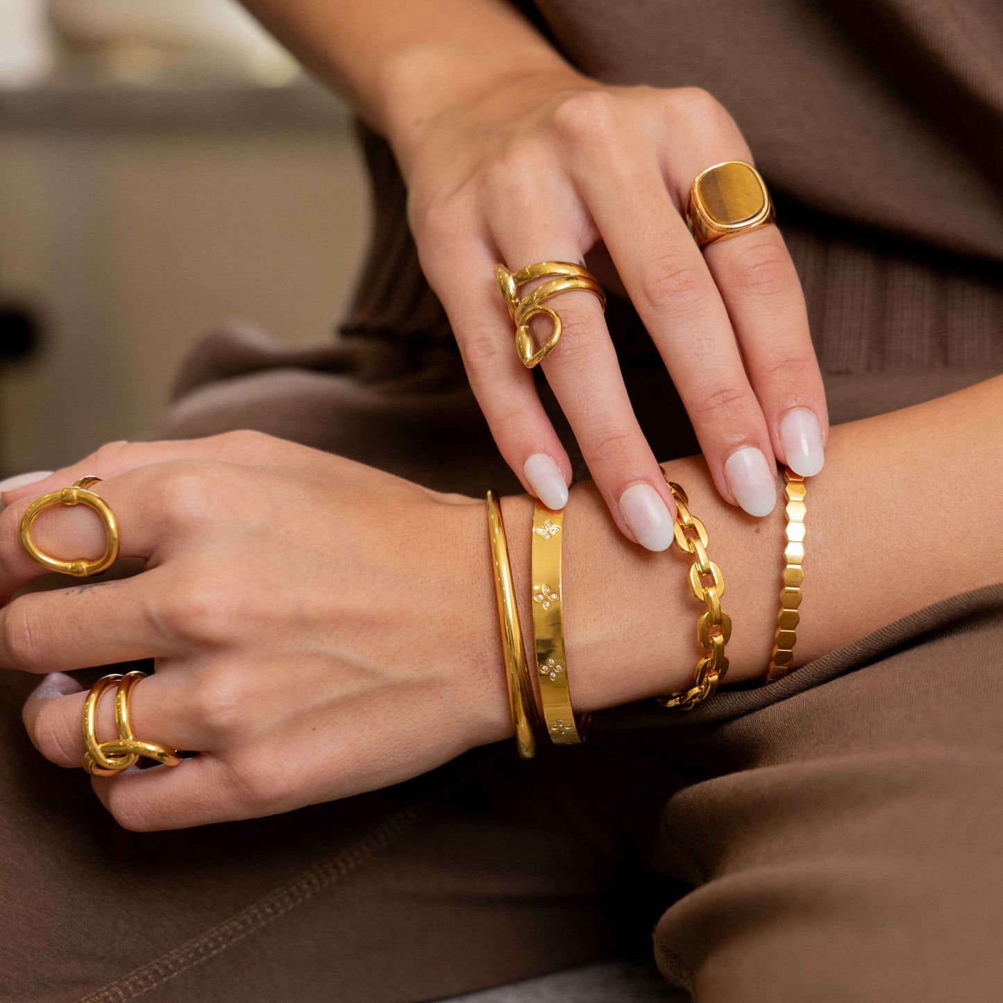 Tiger Eye Statement Ring