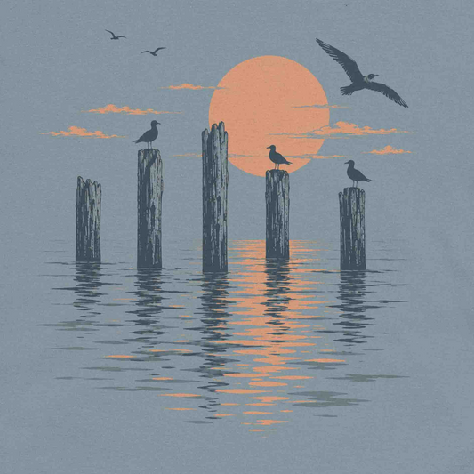 Serene Beach Pier Short Sleeve Tee