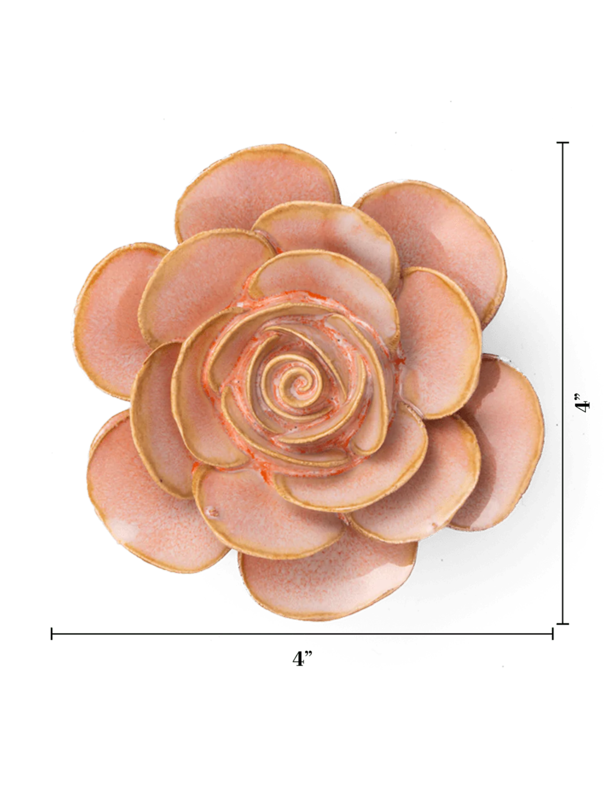 Ceramic Small Pink Ranunculus Flower