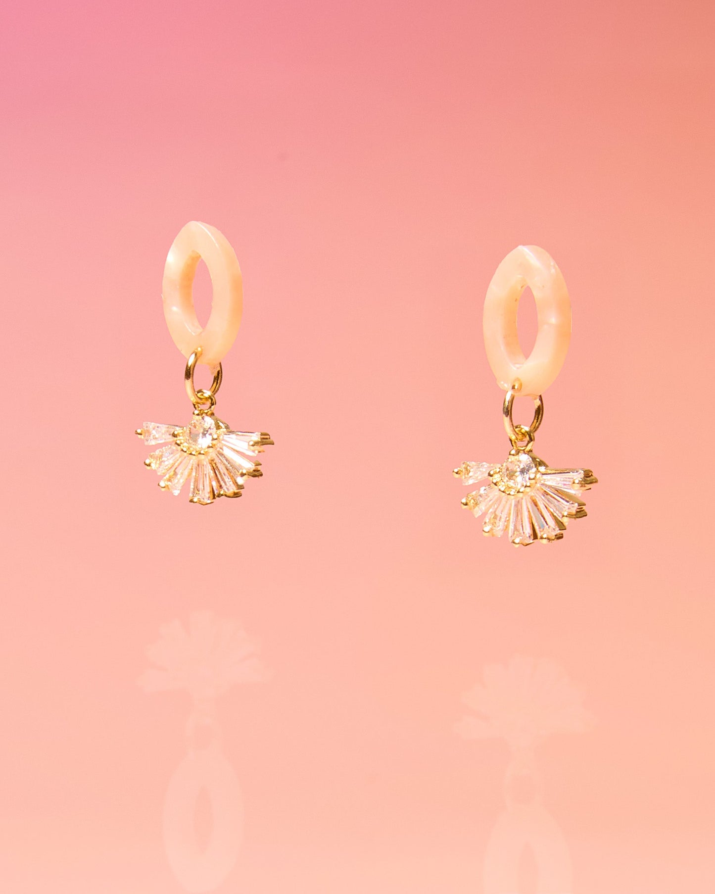 Tiny and Dainty Post Earrings Blush