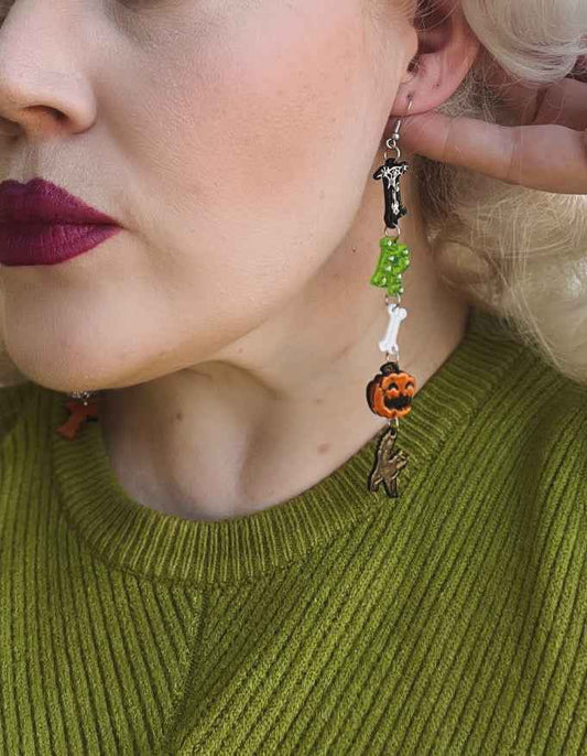 Trick or Treat Halloween Earrings by Lipstick & Chrome