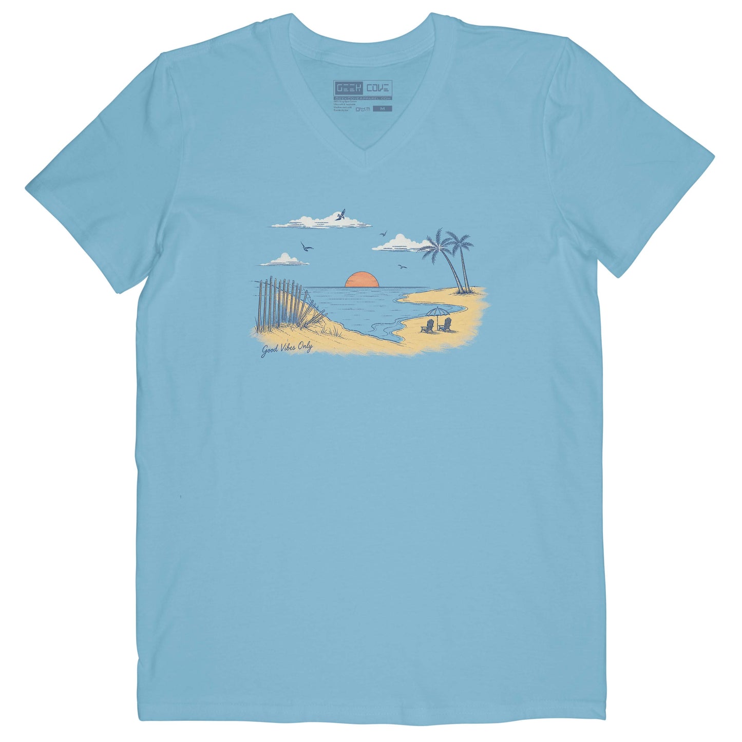 Ocean Sunset Short Sleeve Crusher Vee