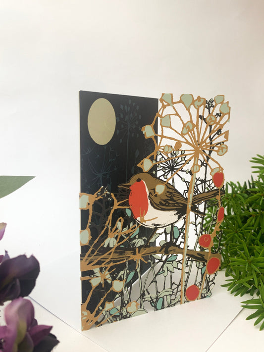 Winter's Tale Robin Lasercut Christmas Seasonal Card