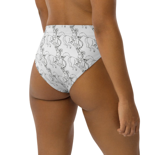 Western Ink high-waisted bikini bottom