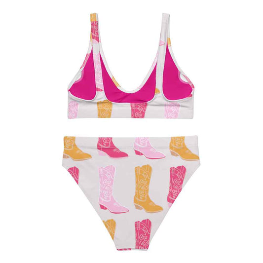 Neon Boots High Waisted Bikini