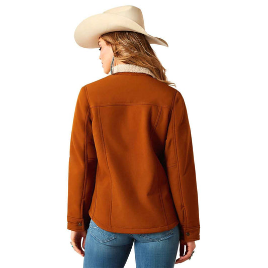 Ariat Womens Berber Back Softshell Jacket – Sherpa-Lined Trucker-Style Warm Layer