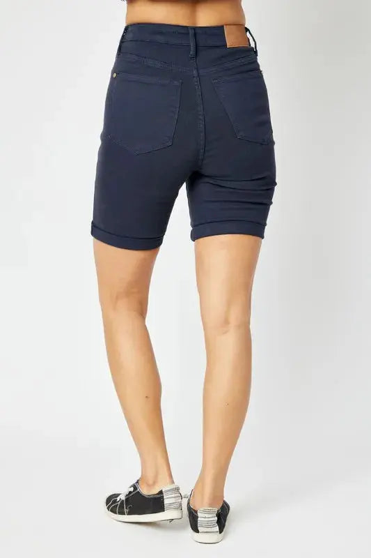 Full Size High Waist Tummy Control Bermuda Shorts by Judy Blue Jeans