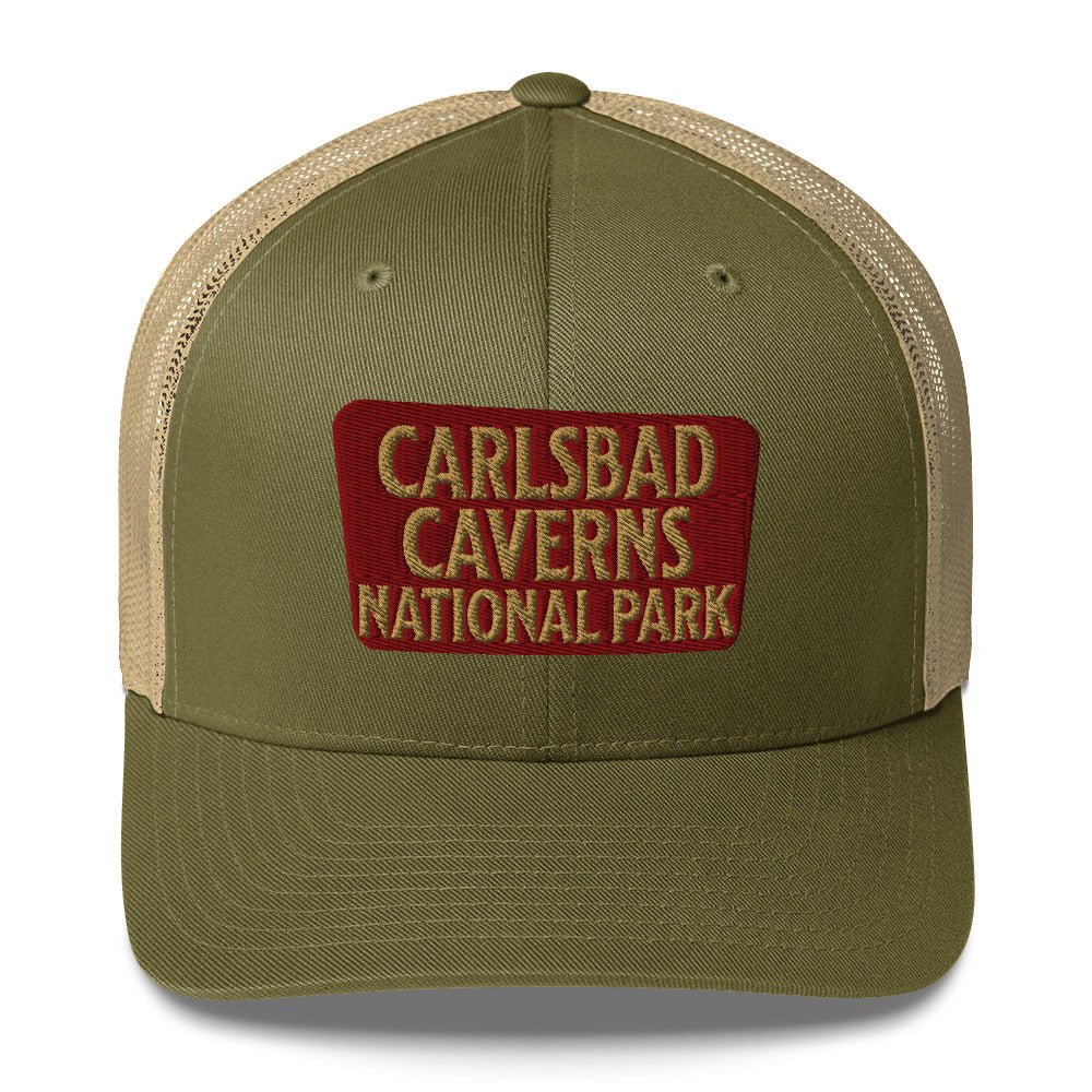 Carlsbad Caverns National Park Sign Embroidered Trucker Hat