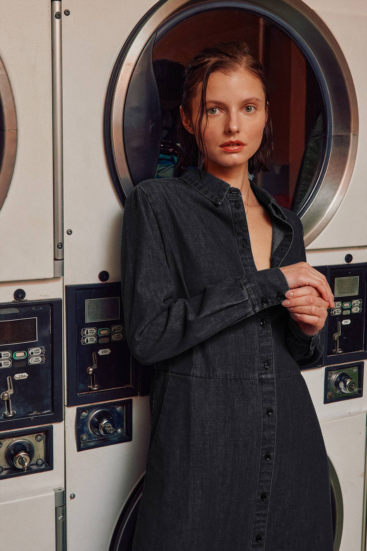 The Sunday Stroll Denim Shirt Dress