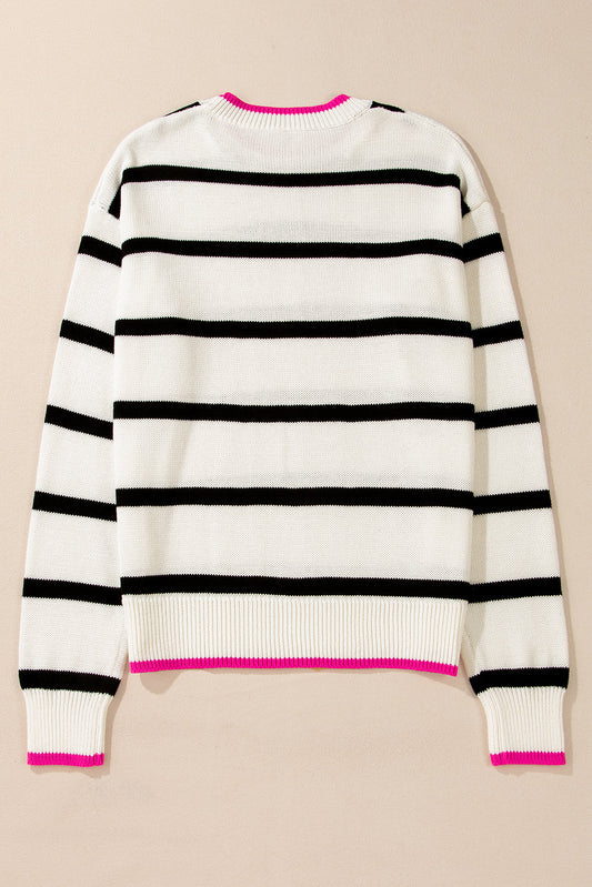 Avery Contrast Drop Shoulder Sweater