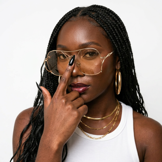 Audacious Metal Oval Sunglasses