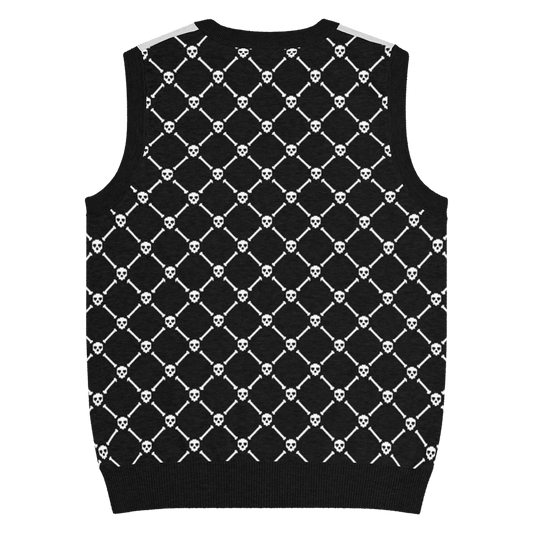 Crossbones Knit V-Neck Vest
