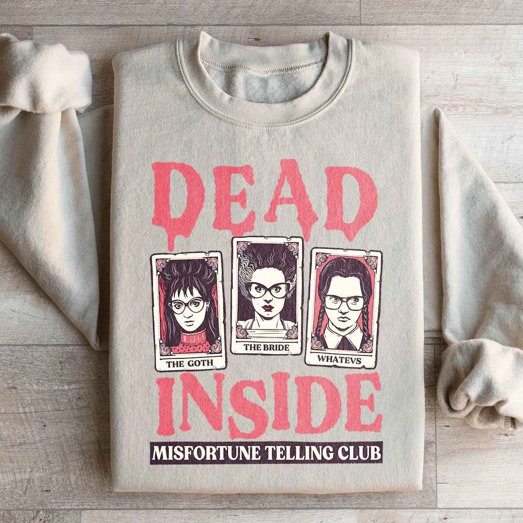 Gothic Horror Tarot Card Fleece – \"Dead Inside Misfortune Telling Club\"