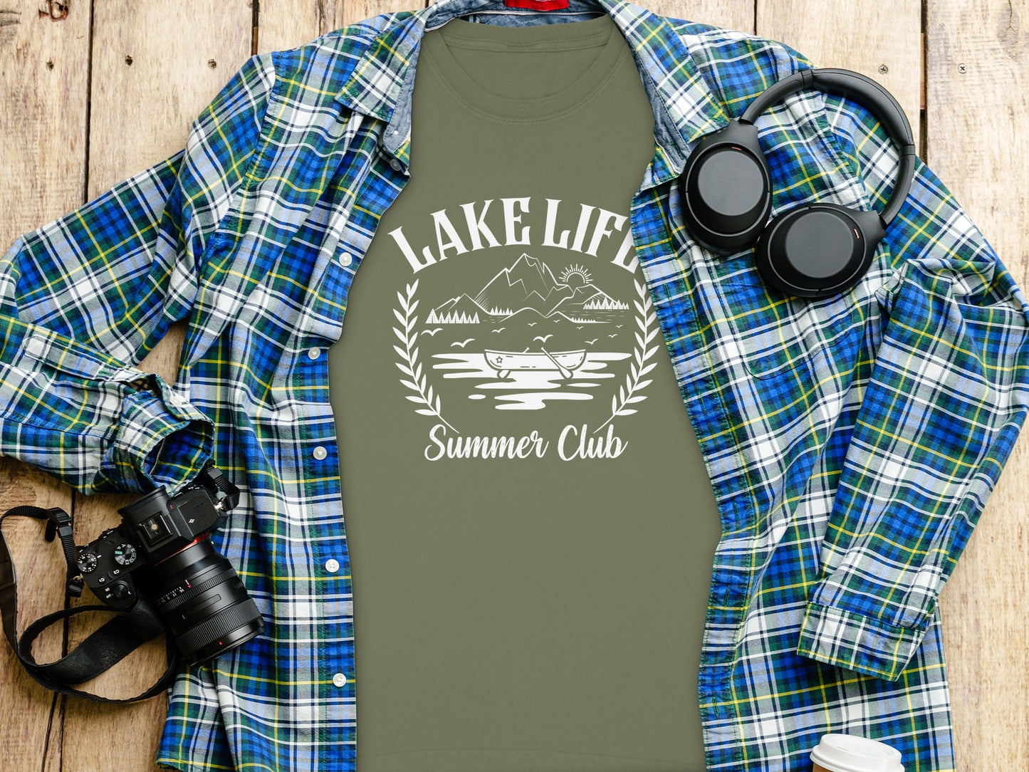 Lake Life Summer Club Graphic Design Long Sleeve T-Shirt