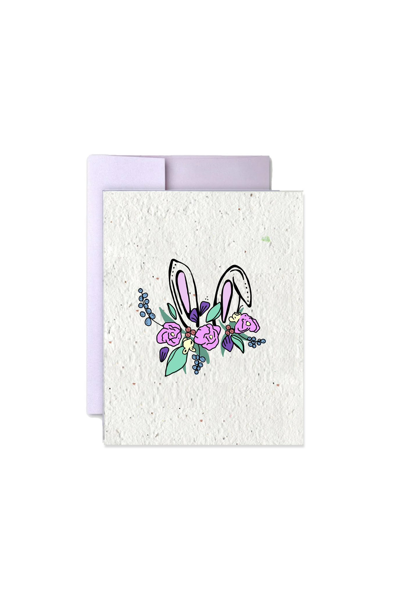 Floral Bunny Garden: Wildflower Seed Paper Easter Card