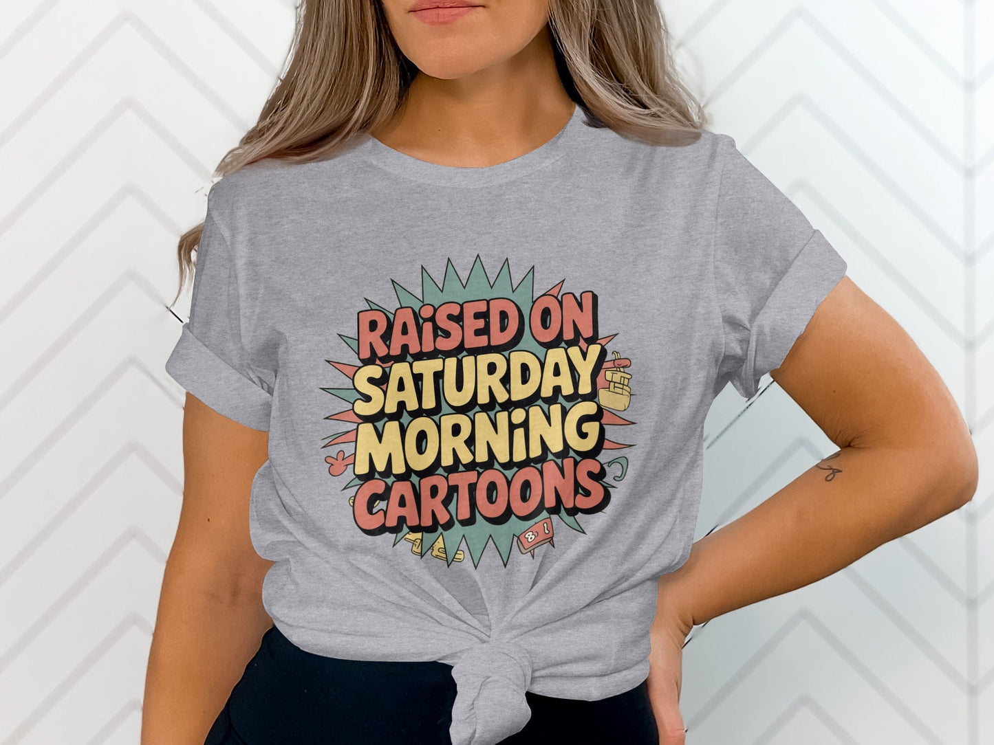 Raised On Saturday Morning Cartoons Funny T-Shirt