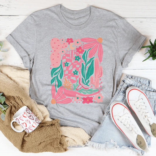 Floral Cowboy Boot Tee