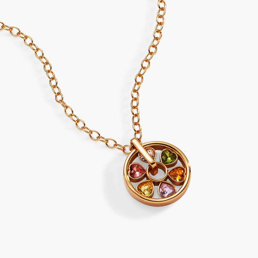Heart Crystal Wheel Necklace