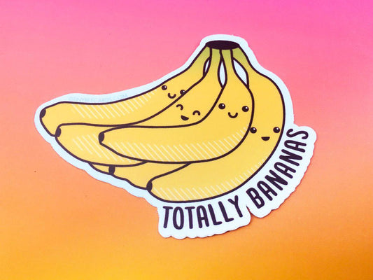 Bananas Vinyl Sticker "Totally Bananas"