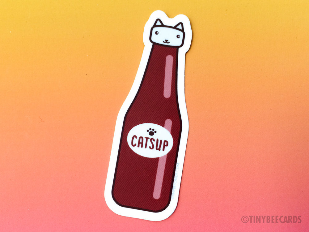 Catsup Cat Vinyl Sticker