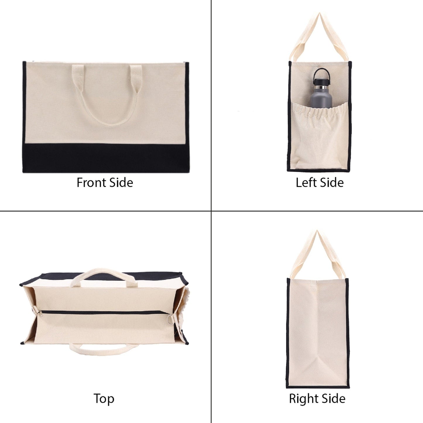Lake Life Beach Tote Bag XL - Oversized Chic Tote Bag with Zipper and Inner Pocket- Gift for Her - Boat Bag - Weekender Bag - Lake Life Gift