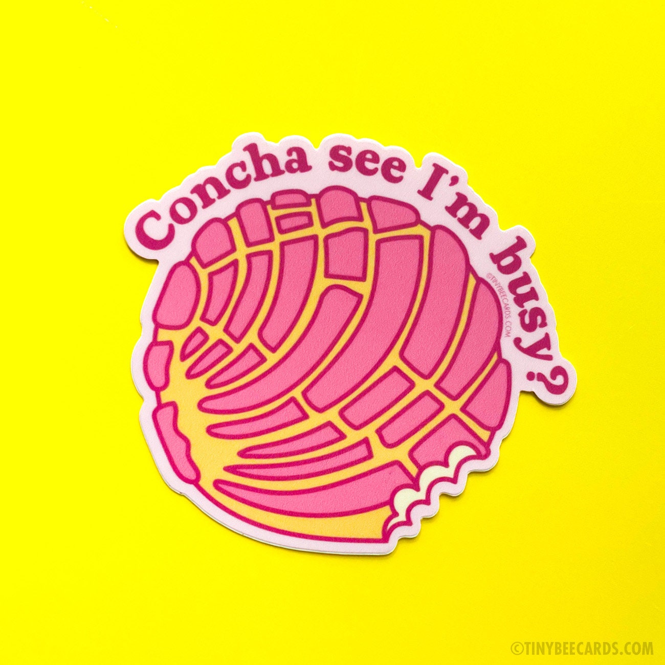 Concha See I'm Busy Pan Dulce Vinyl Sticker