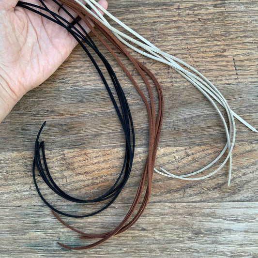 Rhodochrosite & Picture Jasper Hat Band: Vegan Suede Cord