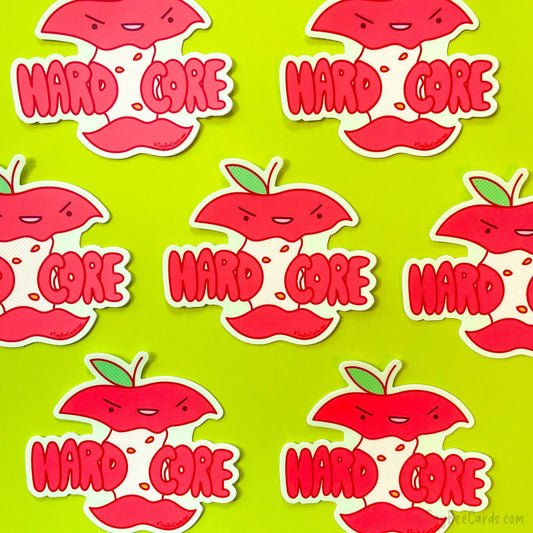 Hard Core Apple Vinyl Sticker