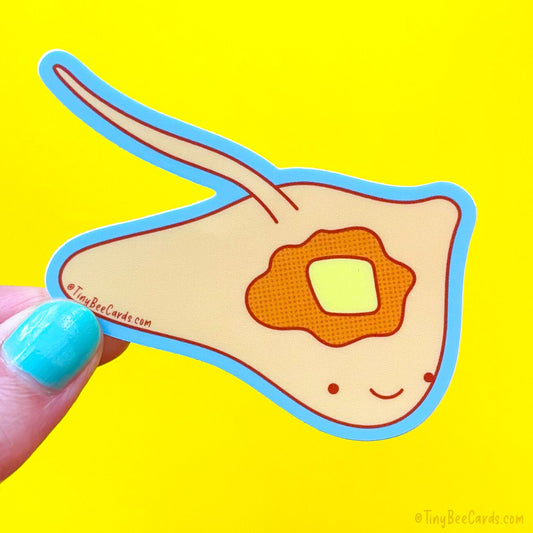 Pancake Stingray Vinyl Sticker