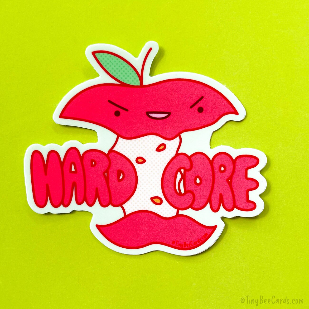 Hard Core Apple Vinyl Sticker