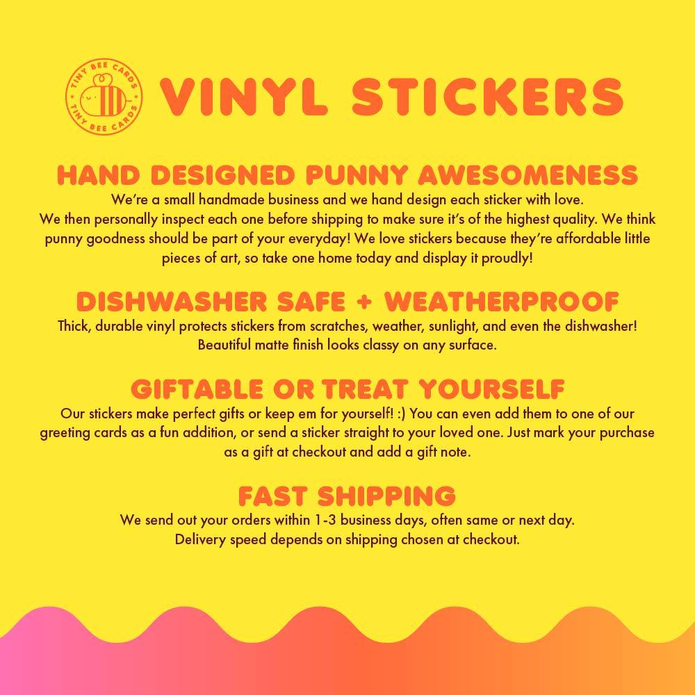 Baby Pygmy Hippo Vinyl Sticker - Take More Naps
