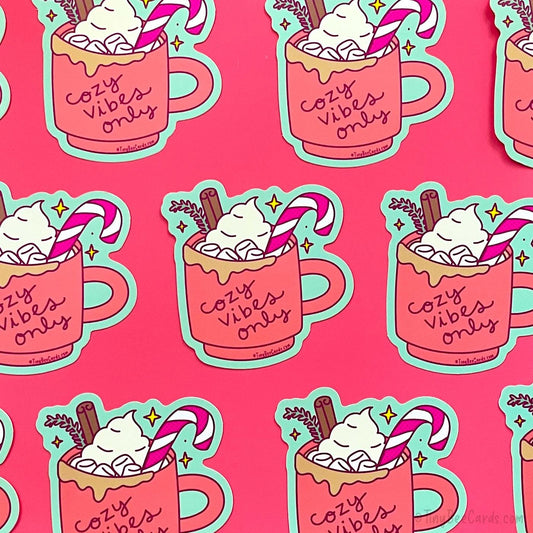 Cozy Vibes Only Vinyl Sticker