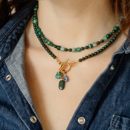 Nova Beaded Charm Necklace