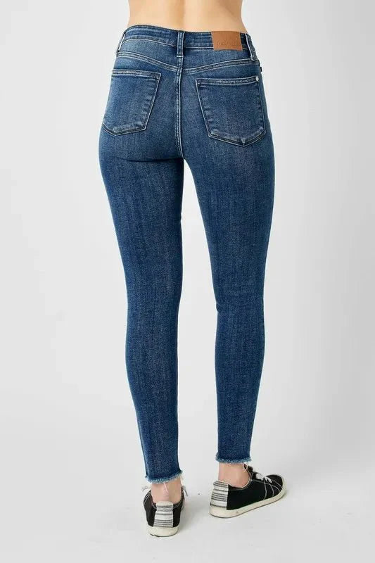 Judy Blue Full Size High Waist Distressed Skinny Jeans