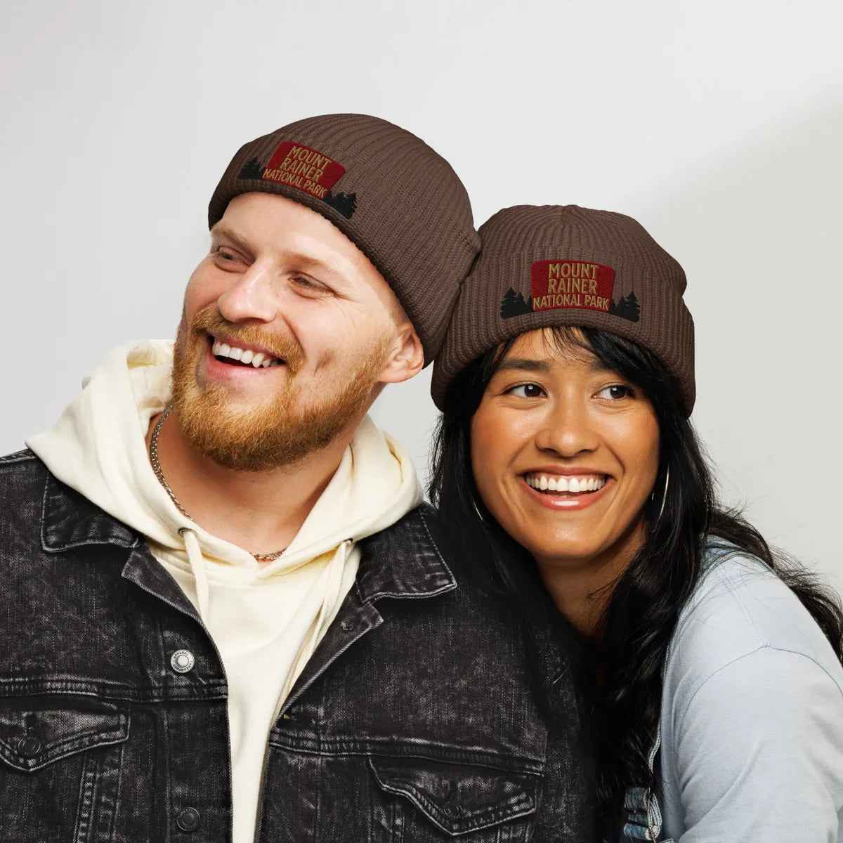 Mount Rainier National Park Embroidered Beanie