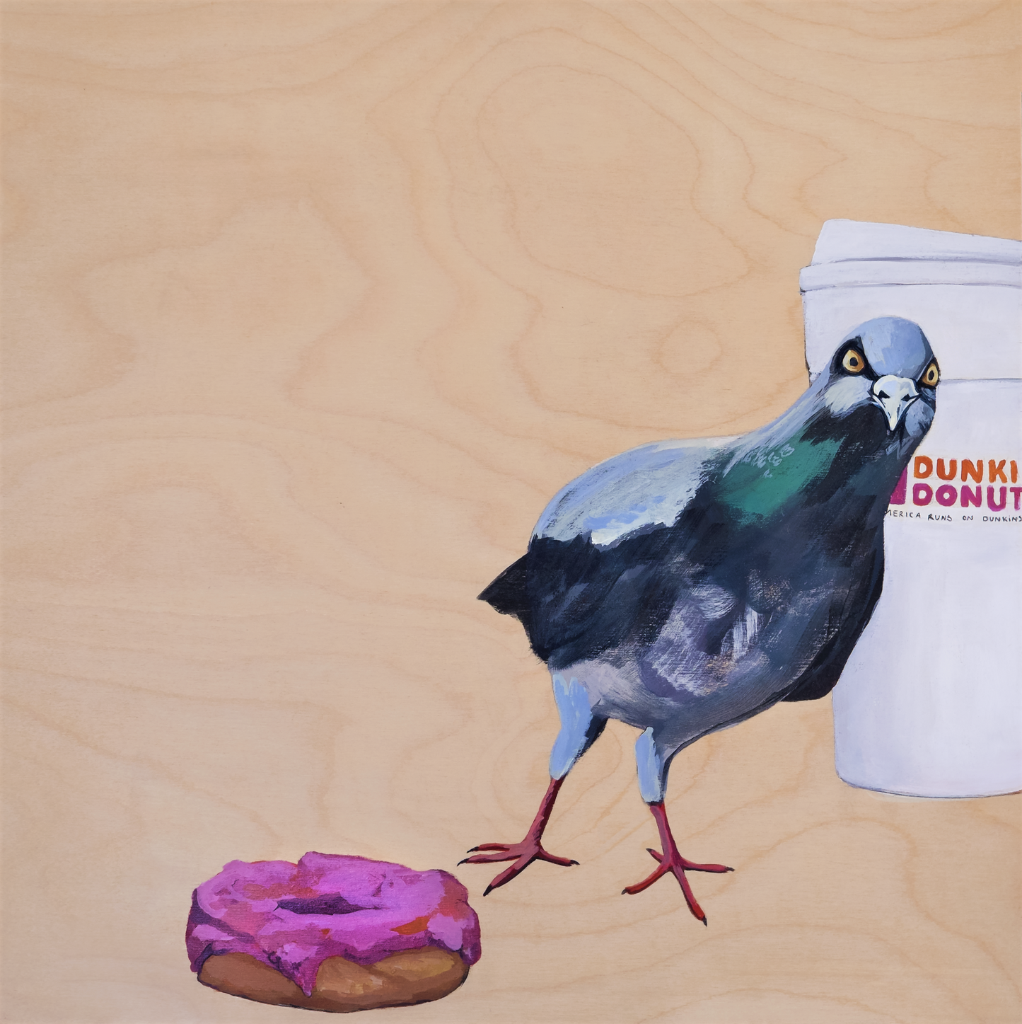 Pigeons Run on Donuts Sticker