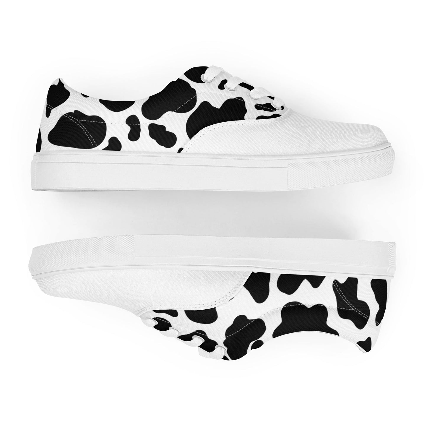 TCB Cow Print lace up shoes