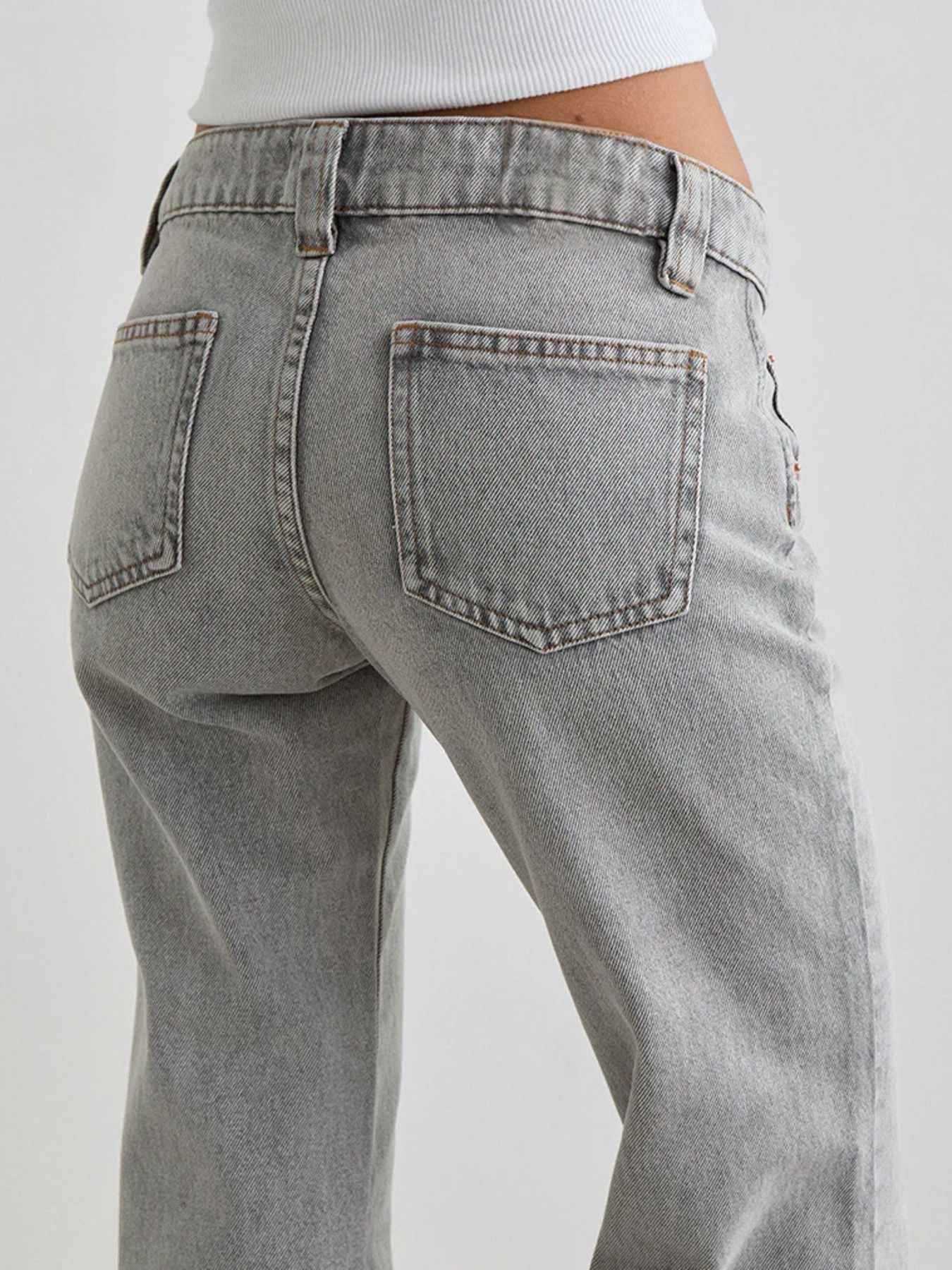 Low Rise Flare Leg Jeans