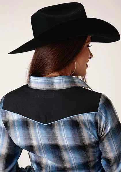 Roper 819 Fancy Applique (Blue) - Women's Western Shirt