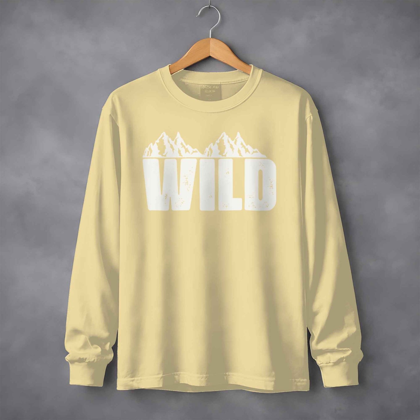 Wild Mountains Graphic Design Stylish Outdoors Long Sleeve T-Shirt