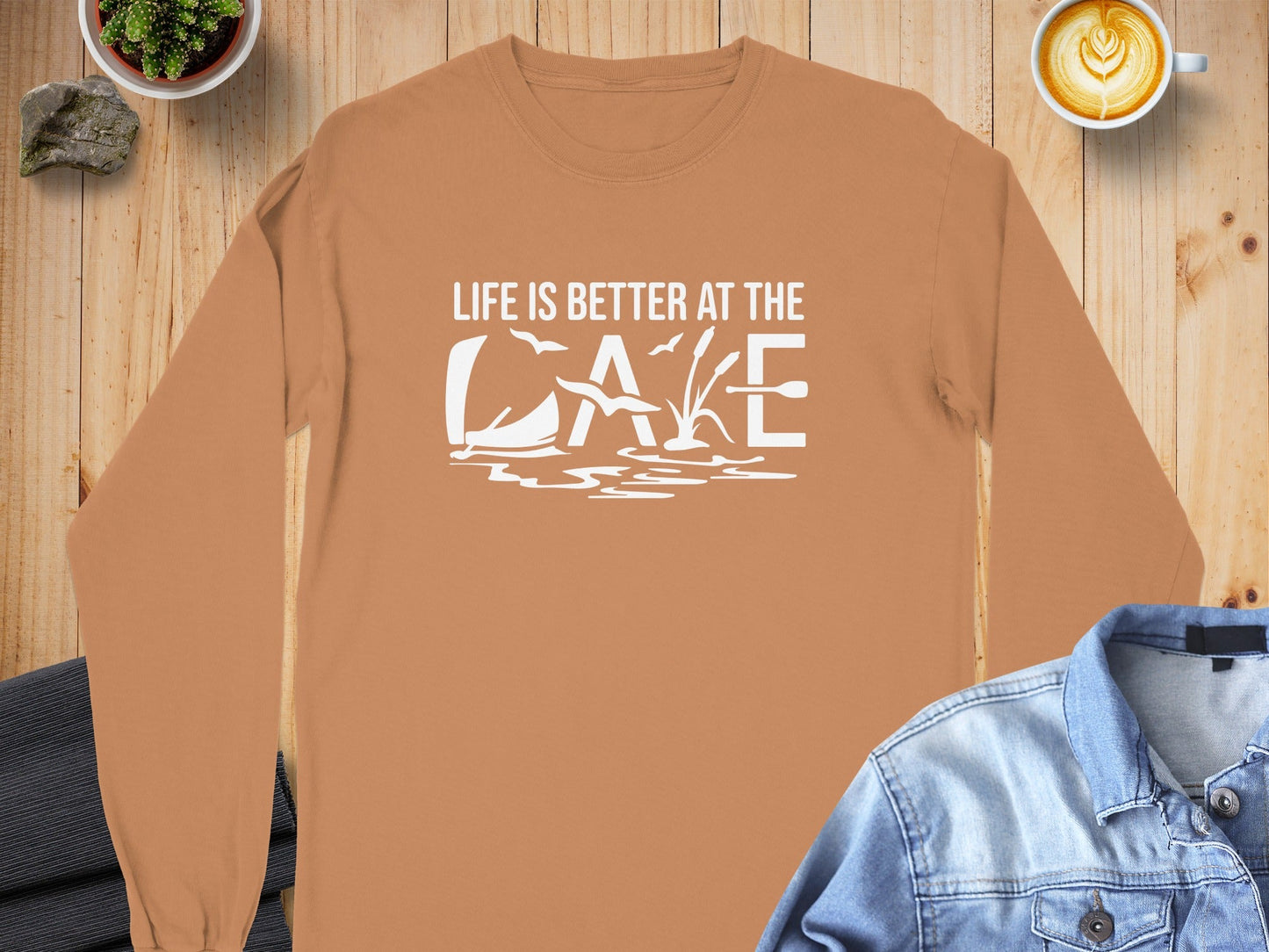 Life is Better at the Lake Outdoors Recreation Long Sleeve T-Shirt