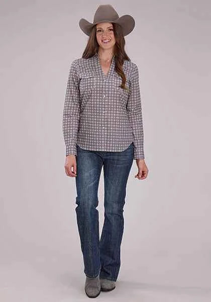 Roper 2501 Medallion Foulard (Grey) - Women's Western Shirt