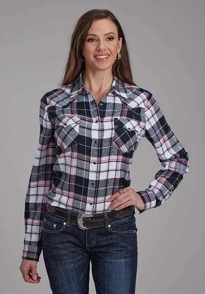 Roper 2206 Unlined Flannel (Black) - Women's Western Shirt