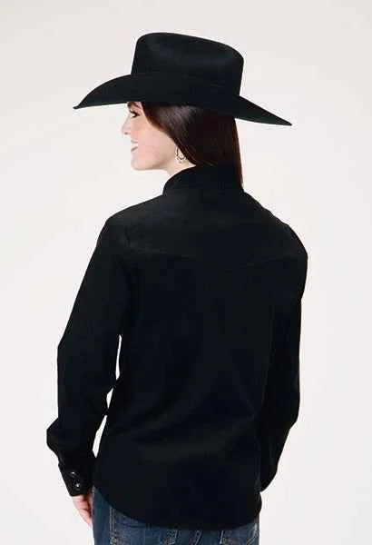Roper 1947 Embroidery Corduroy (Black) - Women's Western Shirt