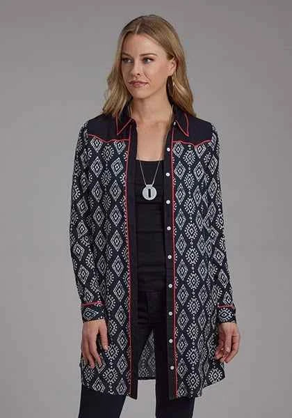 Roper 2133 Black Ikat (Black) - Women's Dress