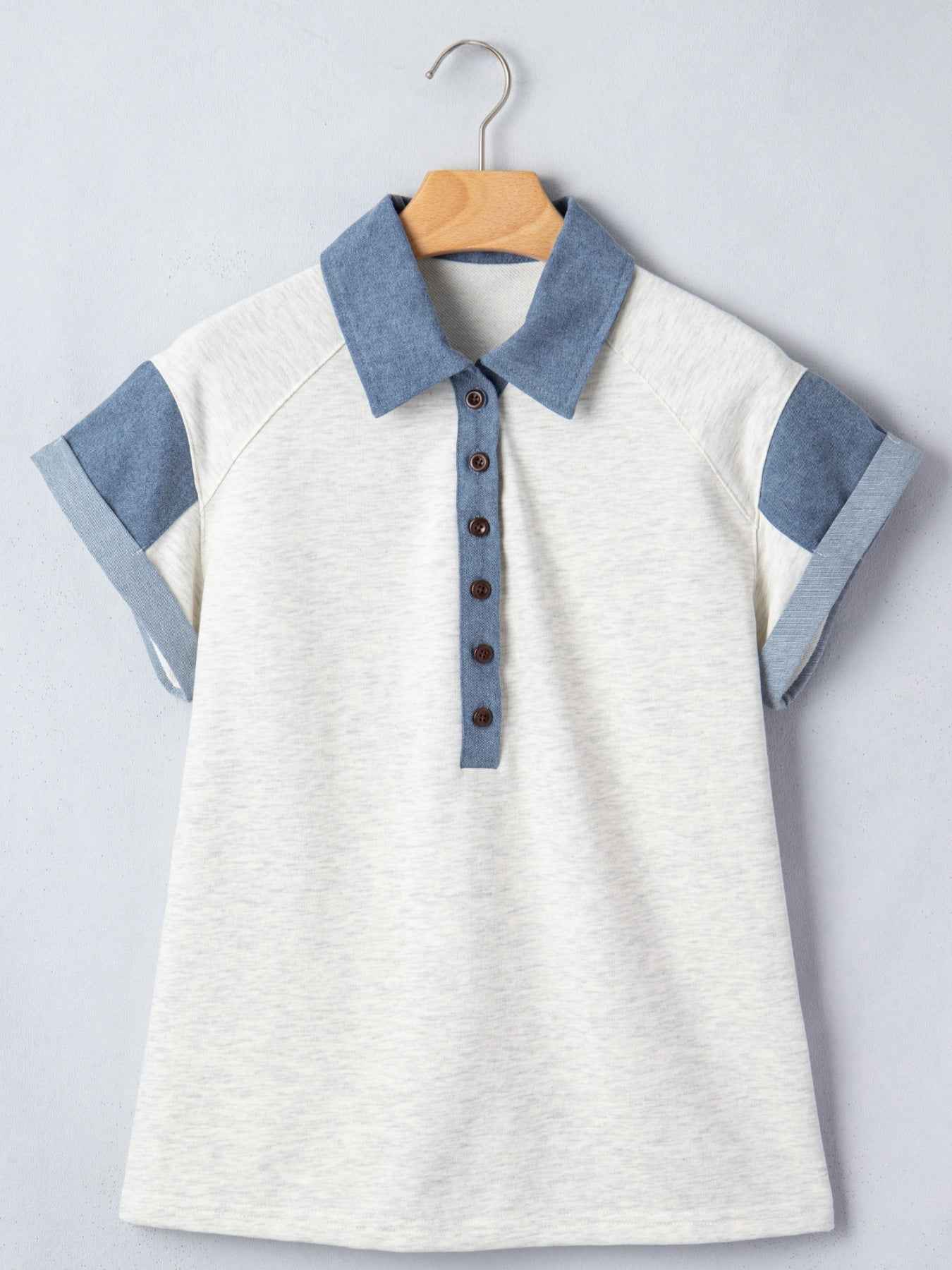Contrast Trim Button Detail Top