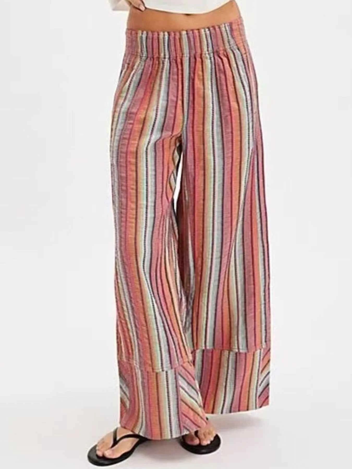 Striped Wide Leg Pants