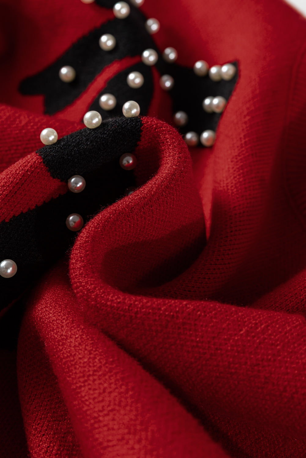 Eleanor Bow Pattern Loose Sweater