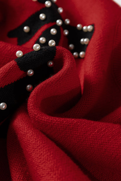 Eleanor Bow Pattern Loose Sweater